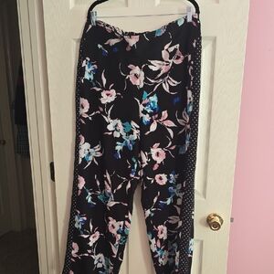 Lane‎ Bryant Black Floral Jumpsuit